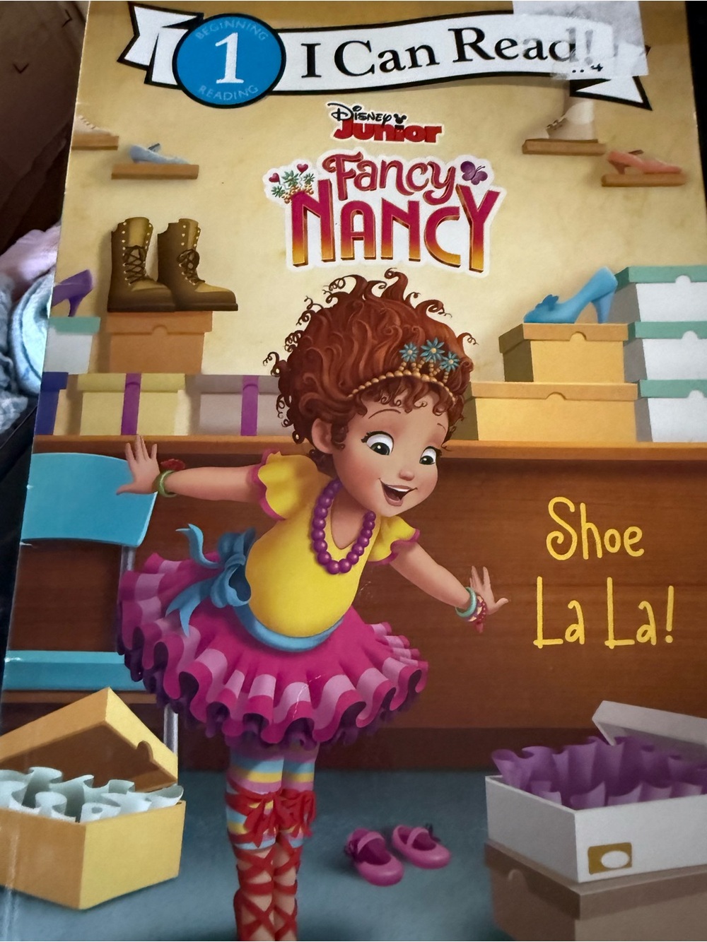 Fancy Nancy Shoe La La! - Pink & Yellow Kids Book